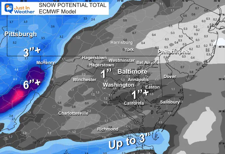 January 9 weather snow forecast Saturday