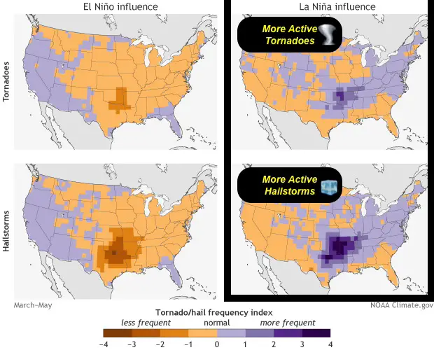 La Nina Severe Weather Hail Tornado