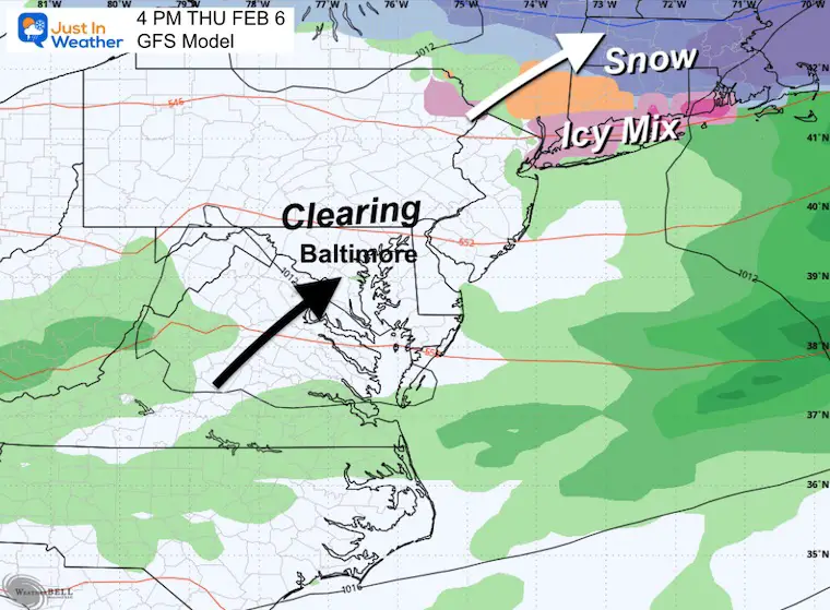 February 1 weather Thursday afternoon