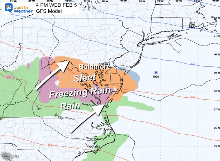 February 1 weather ice Wednesday afternoon