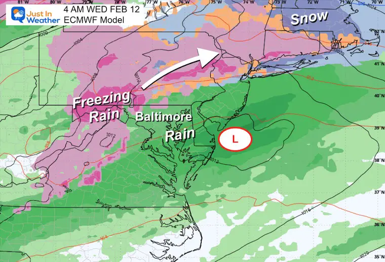 February 10 weather rain Thursday morning