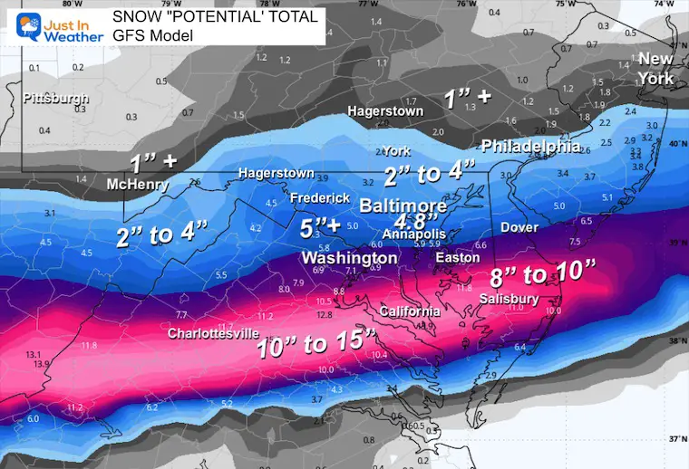 February 11 weather snow total GFS