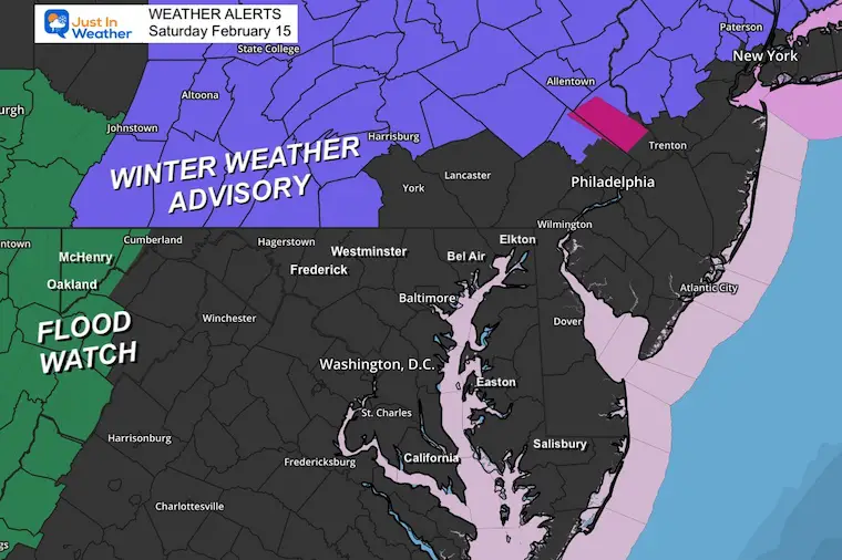 February 14 Winter Weather Advisory