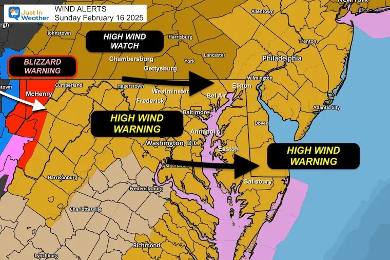 February 16 Blizzard and High Wind Warning