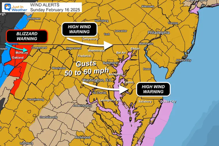 February 16 Blizzard and High Wind Warning