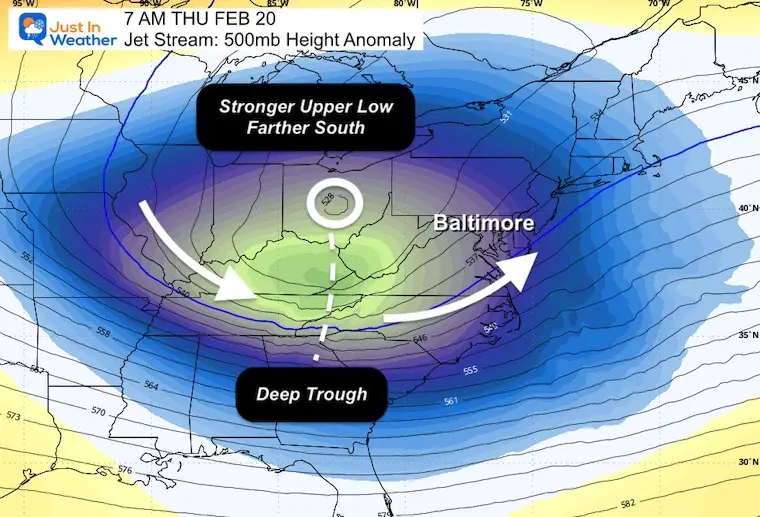 February 17 weather jet stream storm forecast Thursday