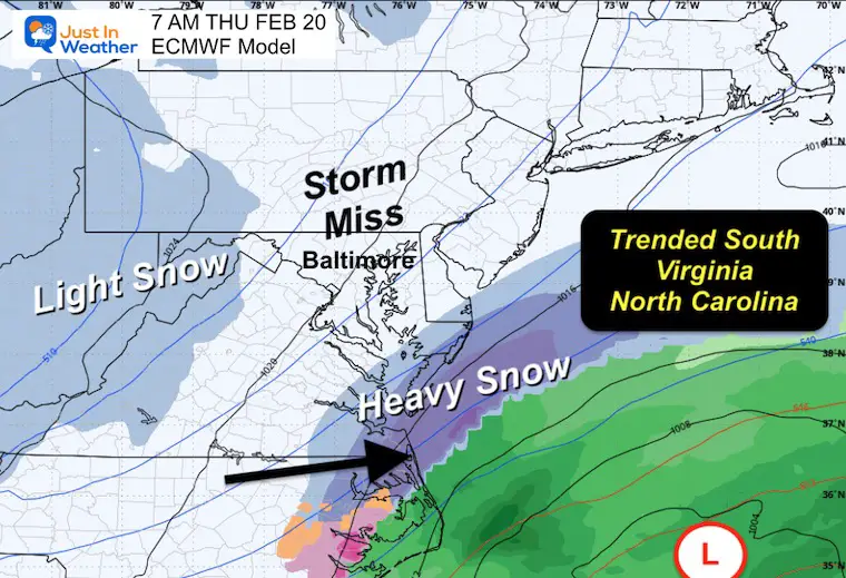 February 17 weather winter storm Thursday morning European