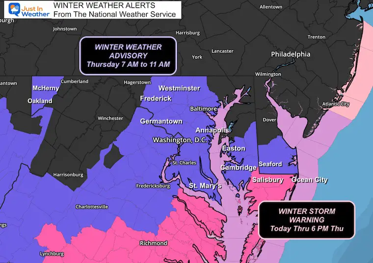 February 19 Winter Weather Advisory Update