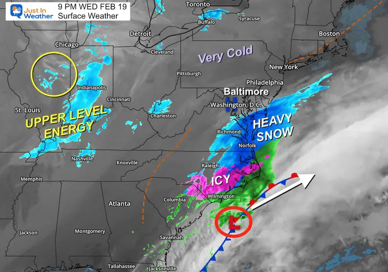 February 19 weather winter storm Wednesday night