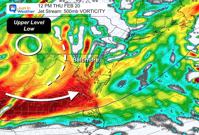 Feel 19 storm jet stream forecast Thursday noon