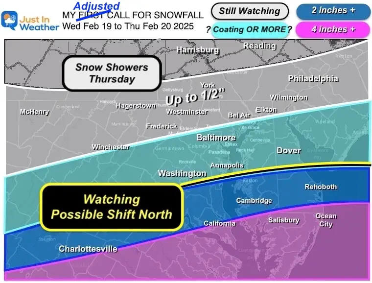 February 18 my call for snowfal