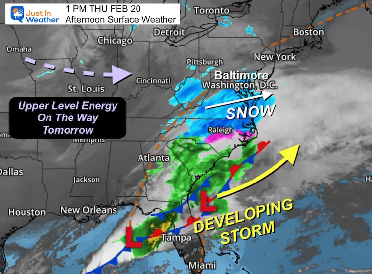 February 19 weather storm Wednesday afternoon