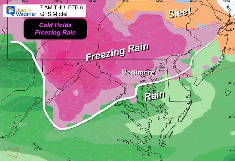 Mid -Ue’s glaze event very likely Wednesday to Thursday