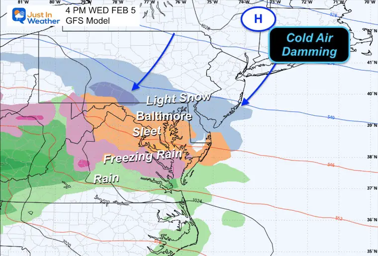 February 2 weather ice storm Wednesday afternoon