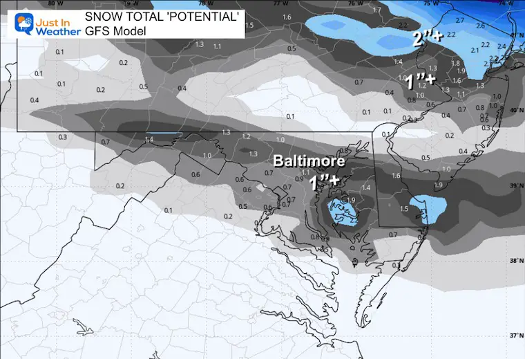 2nd February forecast Storm Snow GFS