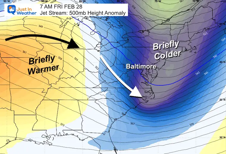 February 24 weather jet stream Friday morning