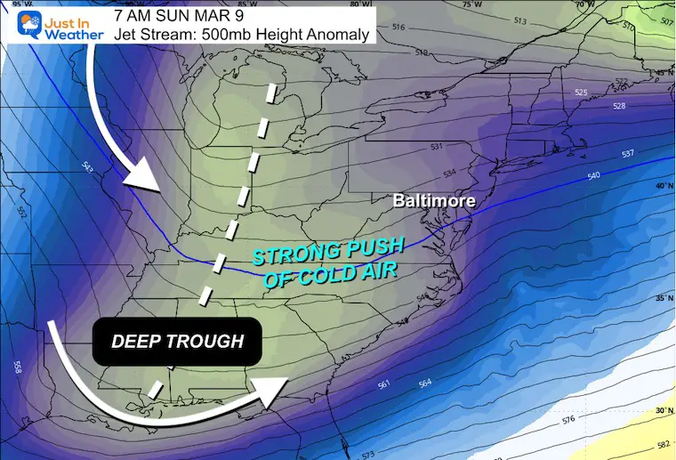 February 25 weather jet Stream Monday March 10