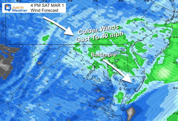 February 28 weather Saturday afternoon