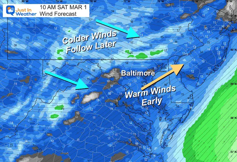 February 28 weather Saturday morning