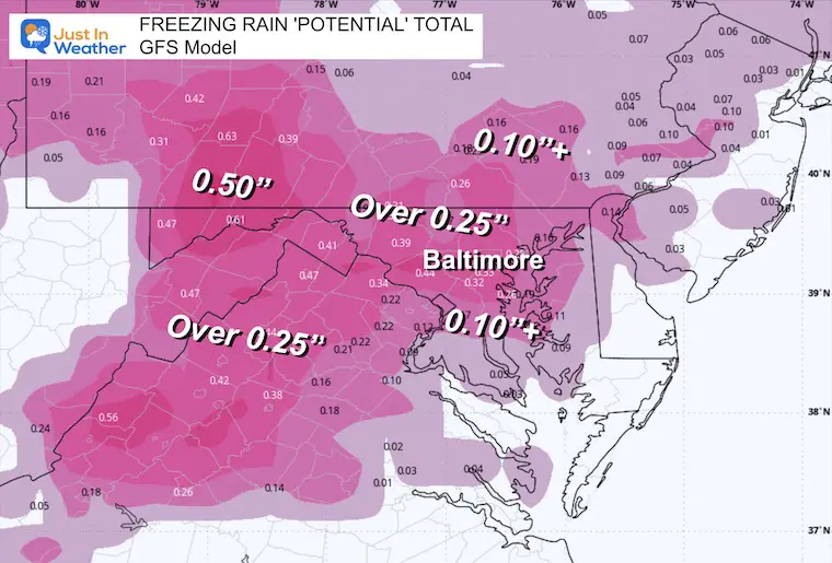 February 3 weather freezing rain forecast Thursday GFS