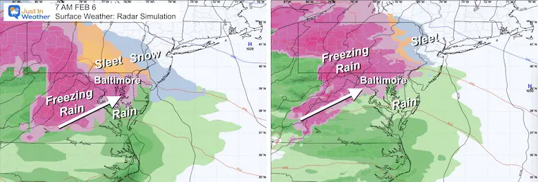 February 3 ice storm Thursday morning models