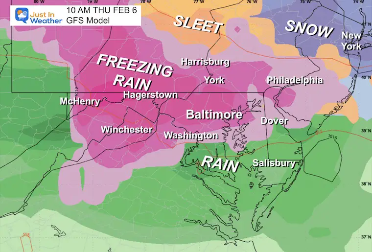 February 4 weather ice storm Thursday 10 AM