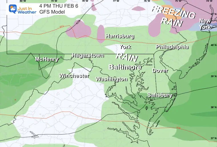 February 4 weather ice storm Thursday 4 PM