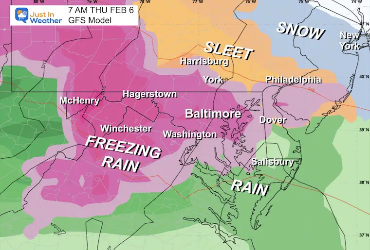 February 4 weather ice storm Thursday 7 AM