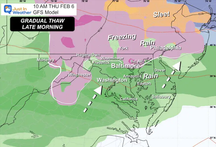 February 5 ice sleet freezing rain Thursday 10 AM