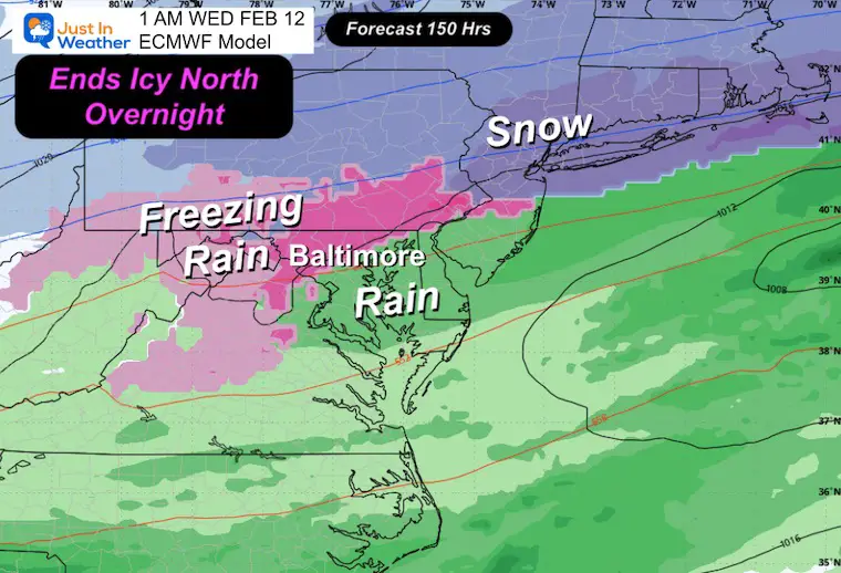 February 6 weather ice storm Overnight Tuesday Wednesday