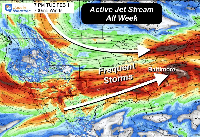 February 6 jet stream storm pattern