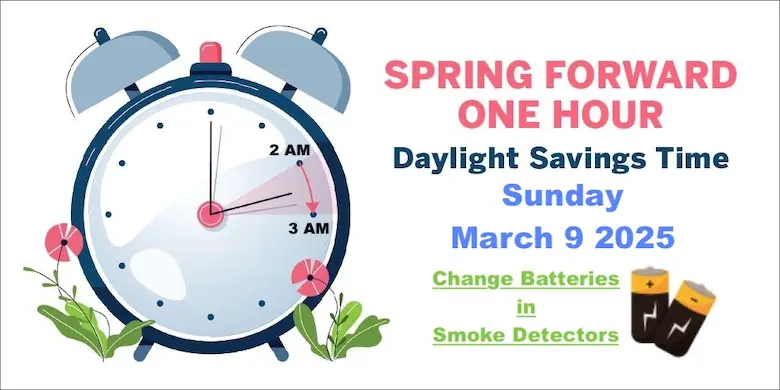 Daylight Saving Time Clocks Batteries March 9 2025