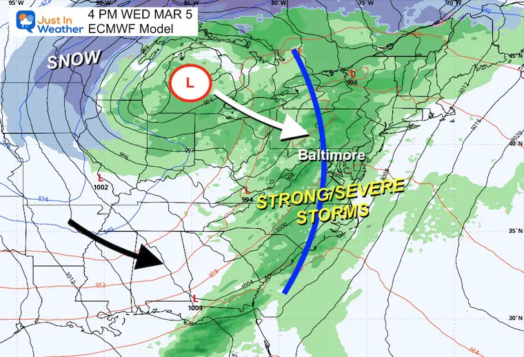 March 1 weather storm forecast Wednesday