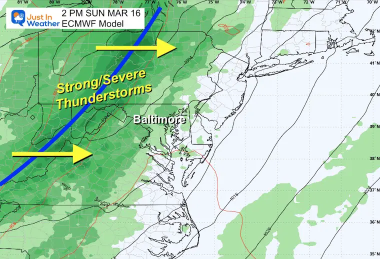 March 10 weather forecast Sunday storm