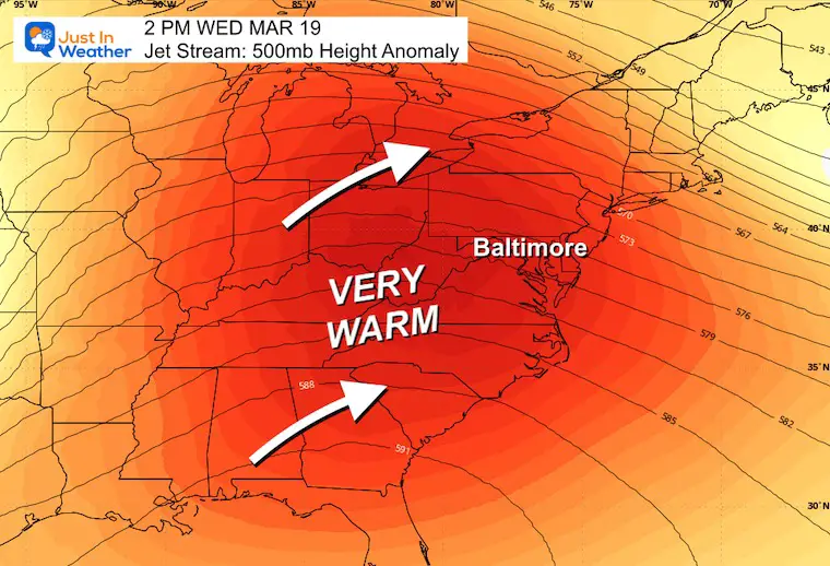 March 10 weather jet stream forecast Next Wednesday