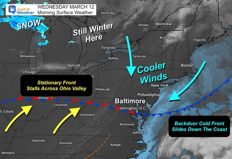 March 12 weather Wednesday morning