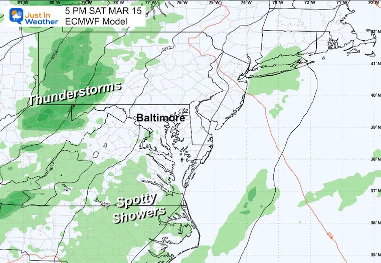 March 12 weather storm Saturday afternoon