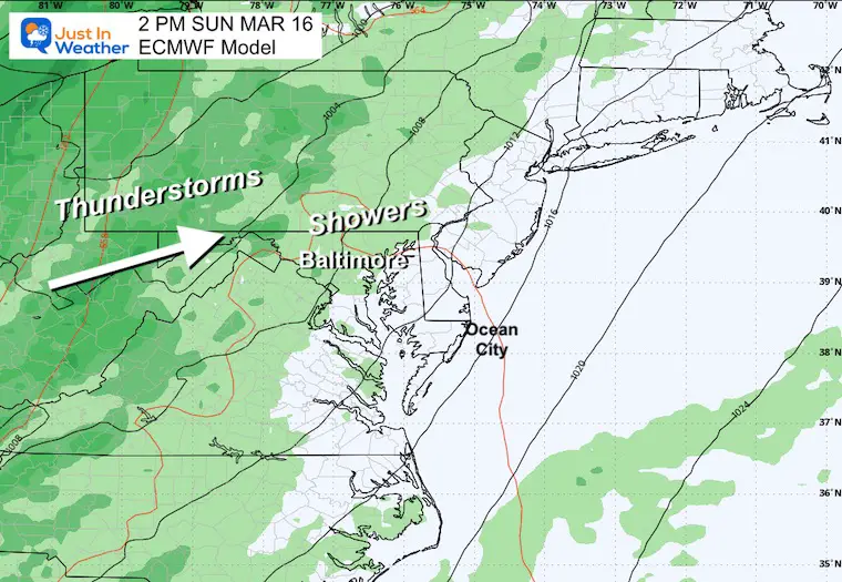 March 12 weather storm Sunday afternoon