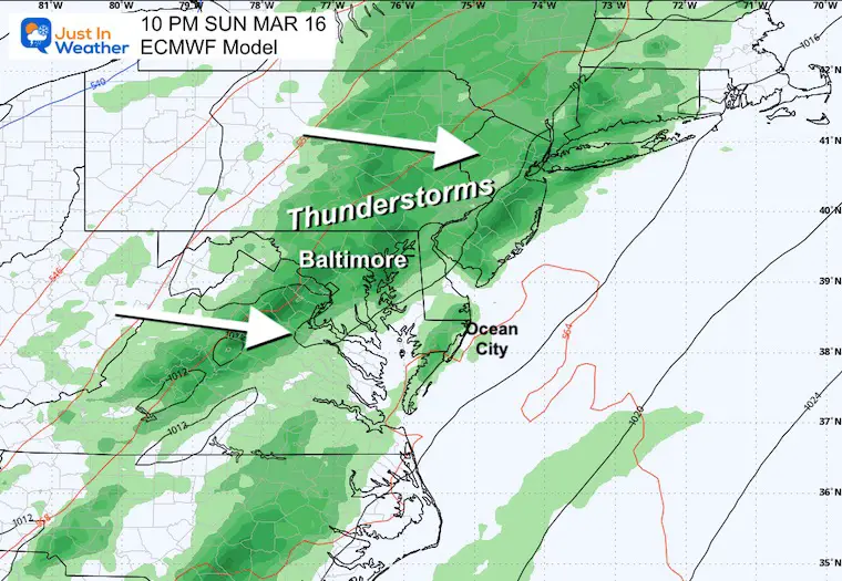 March 12 weather storm Sunday night