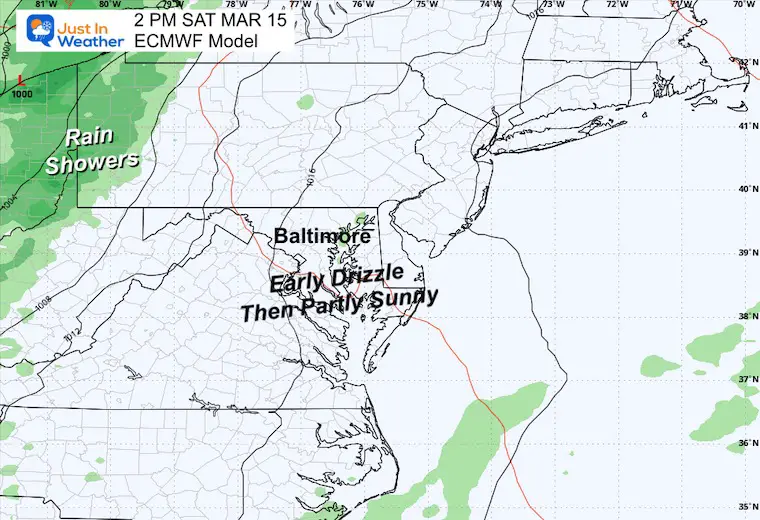 March 14 severe storm forecast Saturday