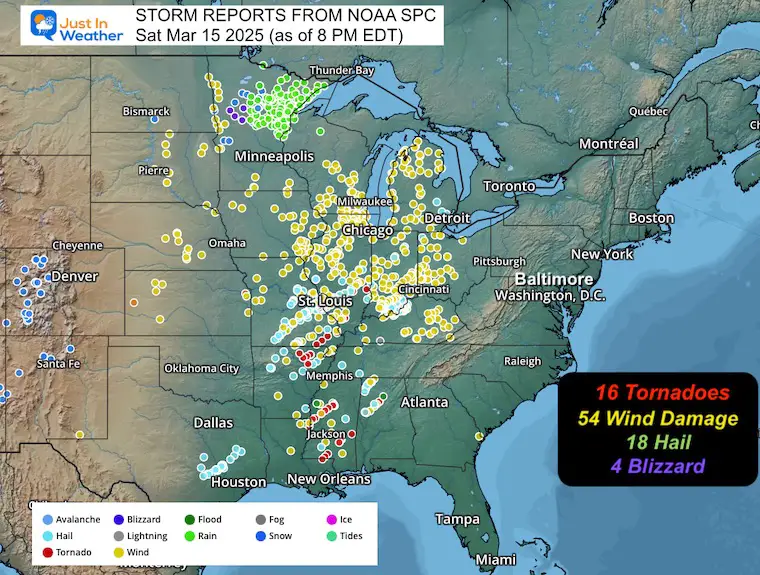 March 15 NOAA Storm Reports