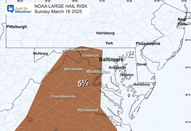 March 15 NOAA storm risk for large hail