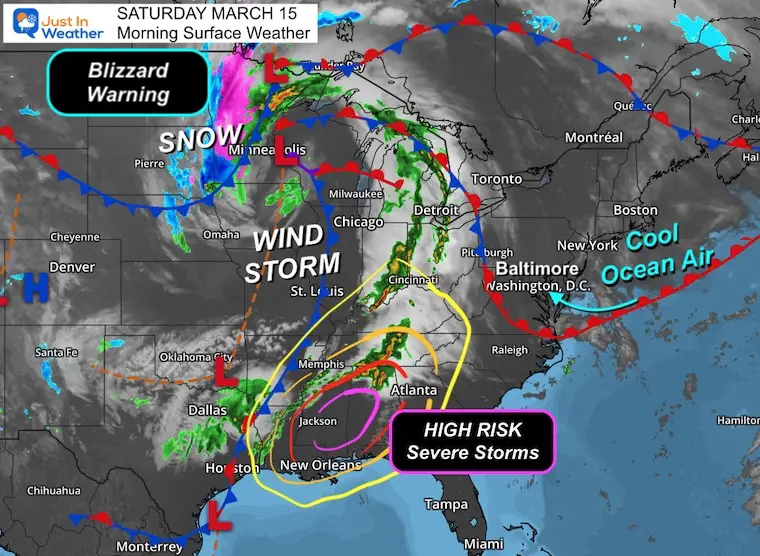 March 15 weather storm Saturday morning