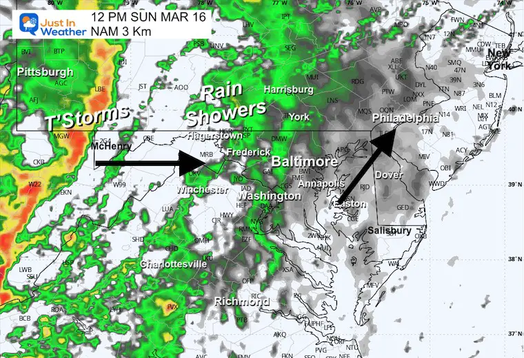 March 15 storm radar Sunday Noon