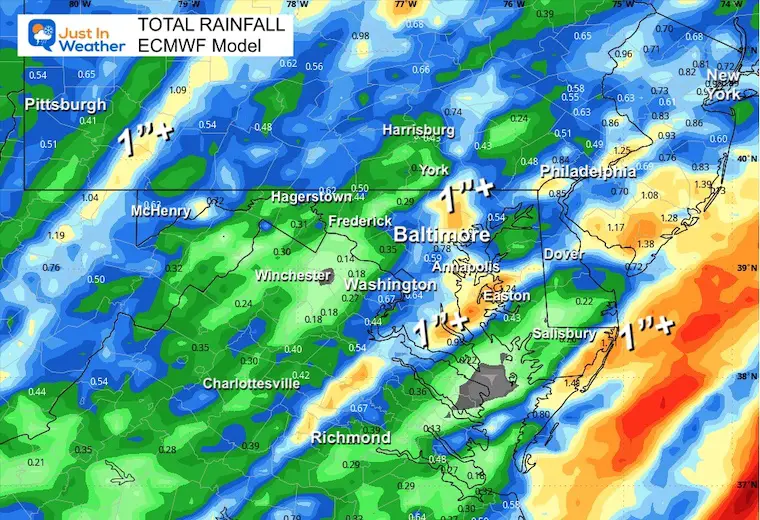 March 15 weather rain total ECMWF