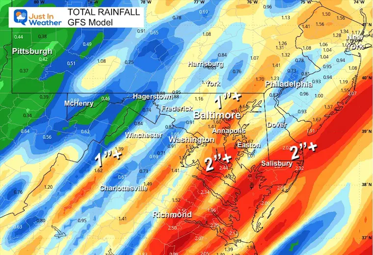 March 15 weather rain total GFS