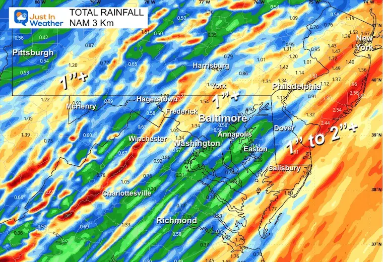 March 15 weather rain total NAM