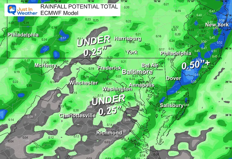 March 18 weather rain forecast total Thursday