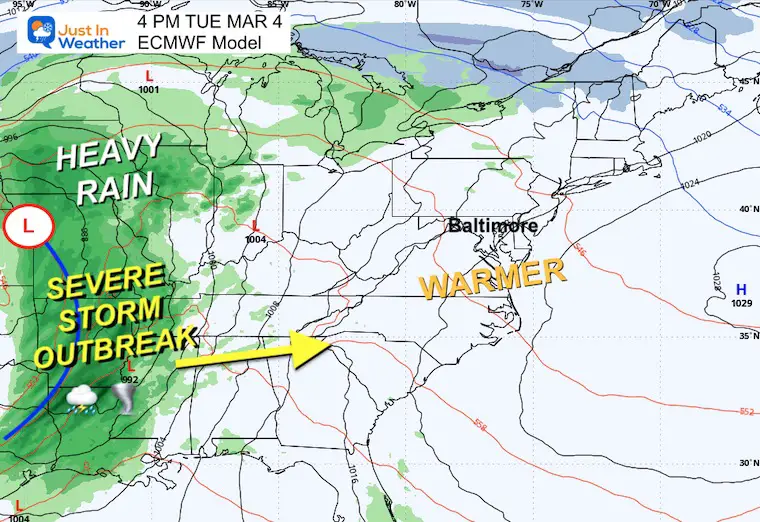 March 2 weather storm Tuesday