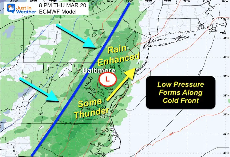 March 20 storm forecast Thursday night